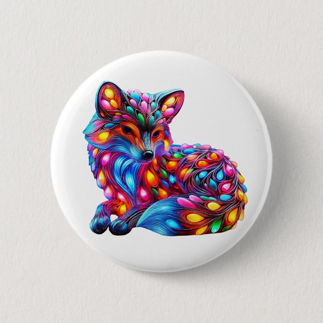 Fantastischer Fuchs Button (Vorderseite)