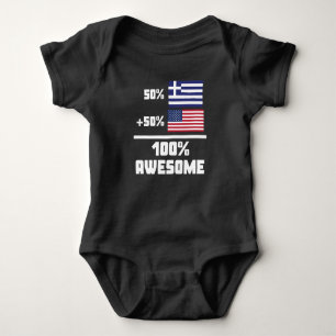 Fantastischer griechischer Amerikaner Baby Strampler