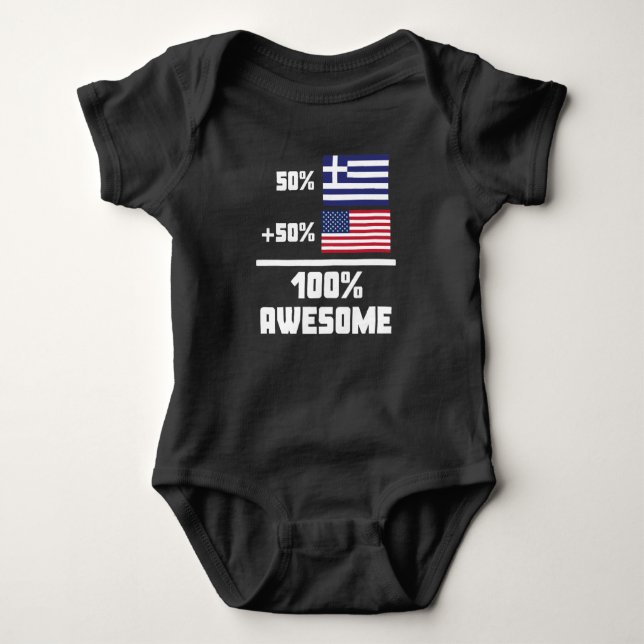 Fantastischer griechischer Amerikaner Baby Strampler (Vorderseite)