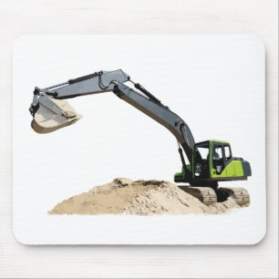 Fantastischer großer grüner Bau-Bagger #4 Mousepad