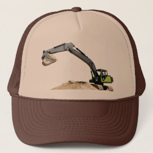 Fantastischer großer grüner Bau-Bagger #4 Truckerkappe