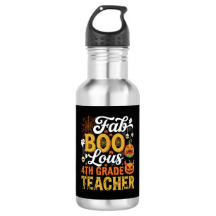 Fantastischer Halloween-Lehrer der 4. Klasse Edelstahlflasche