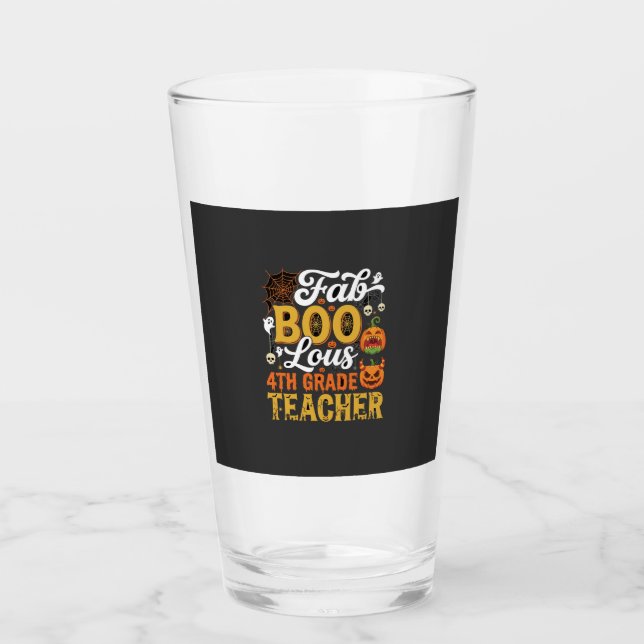 Fantastischer Halloween-Lehrer der 4. Klasse Glas (Vorderseite)