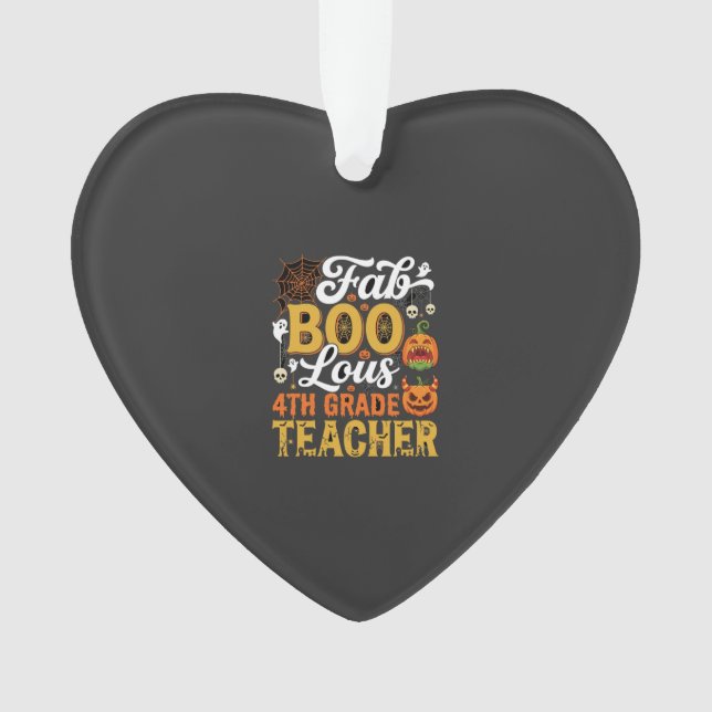 Fantastischer Halloween-Lehrer der 4. Klasse Ornament (Vorderseite)