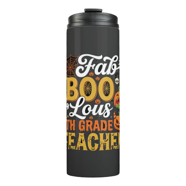 Fantastischer Halloween-Lehrer der 4. Klasse Thermosbecher (Vorderseite)