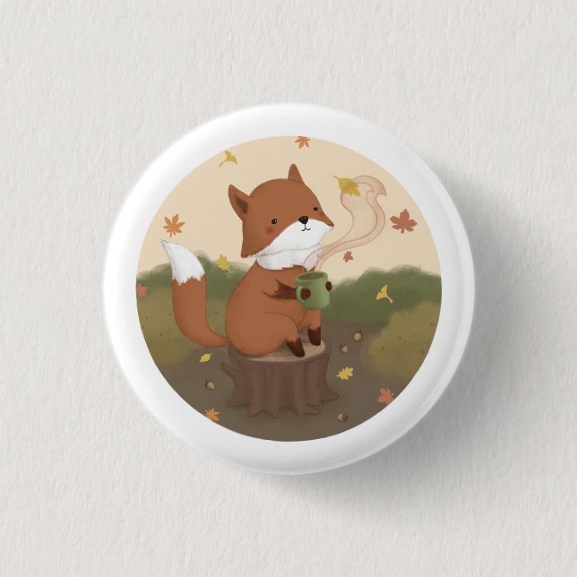 Fantastischer Herbst: Fuchs  Button (Vorderseite)