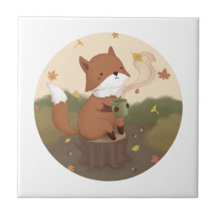 Fantastischer Herbst: Fuchs Fliese