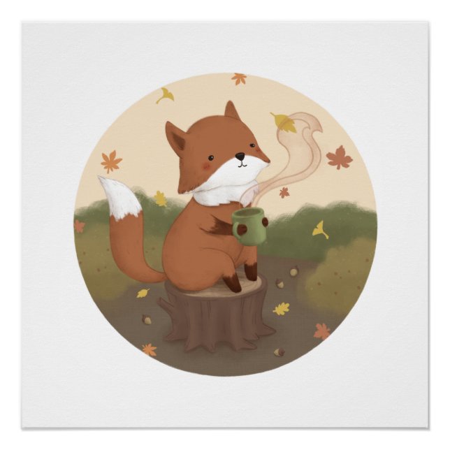 Fantastischer Herbst: Fuchs  Poster (Vorderseite)