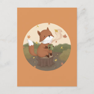 Fantastischer Herbst: Fuchs  Postkarte