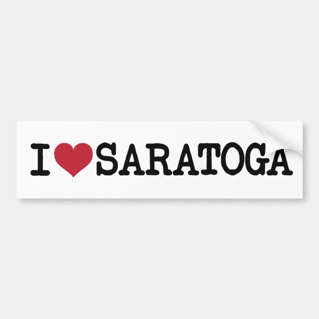 Fantastischer "ich Liebe Saratoga" Autoaufkleber (Vorne)