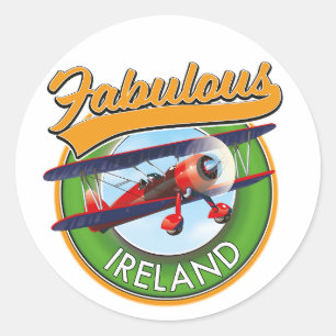 fantastischer Irland Reise-Patch. Schlüsselanhänge Runder Aufkleber
