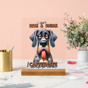 Fantastischer Kaffeemarkthund Acrylschild