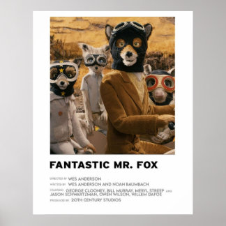 Fantastischer Mr. Fox Minimalistisch Poster
