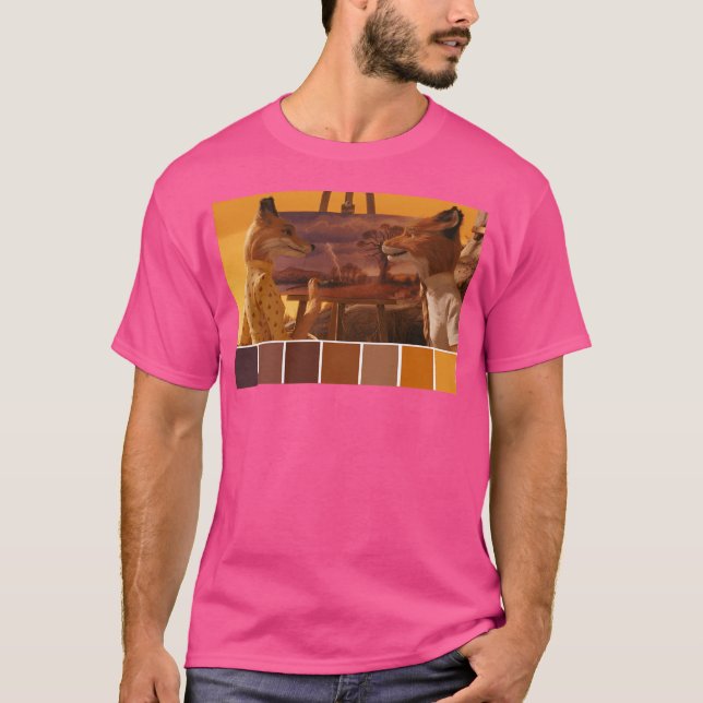 Fantastischer Mr. Fox Palette T-Shirt (Vorderseite)