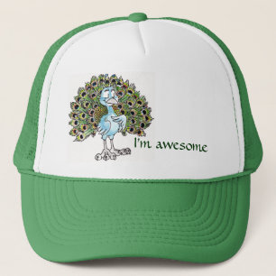 Fantastischer Pfau-Hut Truckerkappe