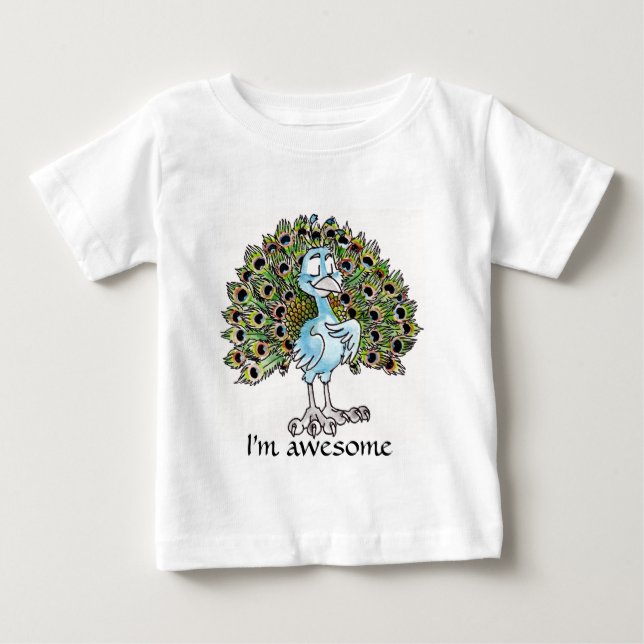 Fantastischer Pfau-Säuglings-T - Shirt (Vorderseite)