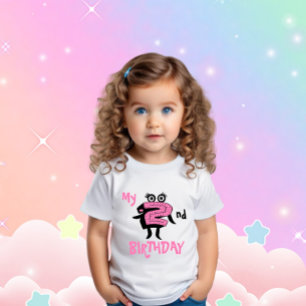 Fantastischer rosa Nummer zwei Baby-Bodysuit Baby T-shirt