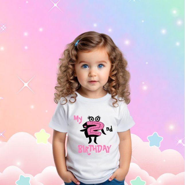 Fantastischer rosa Nummer zwei Baby-Bodysuit Baby T-shirt (Von Creator hochgeladen)