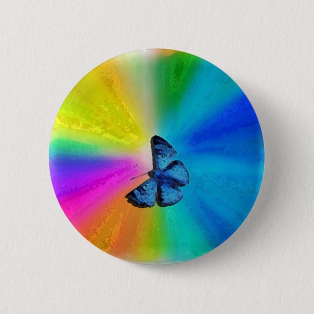 fantastischer Schmetterling Button (Vorderseite)
