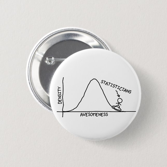 Fantastischer Statistiker-Knopf Button (Vorne & Hinten)