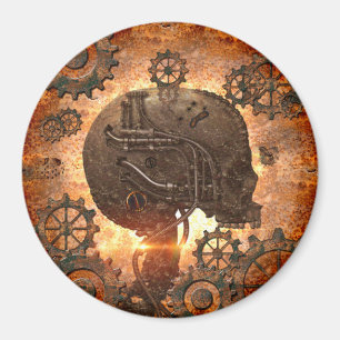 Fantastischer steampunk Schädel Magnet