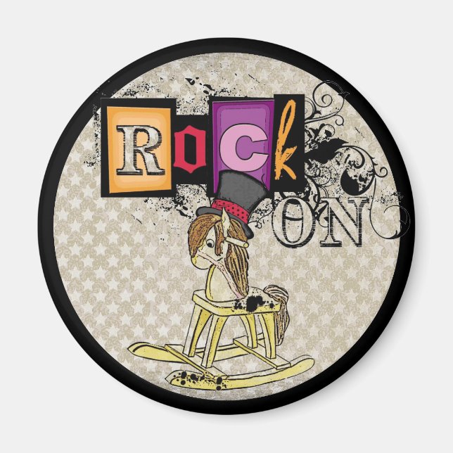 Fantastischer Stein auf Rockpfermagnet Magnet (Vorne)