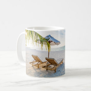 Fantastischer Strand-Sonnenuntergang Kaffeetasse