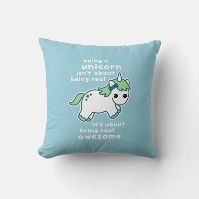 Fantastischer Unicorn Kissen (Vorderseite)