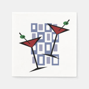 Fantastischer Vintager Stil Martini Serviette