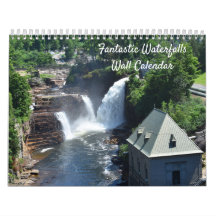 Fantastischer Wasserfall-Mauer-Kalender