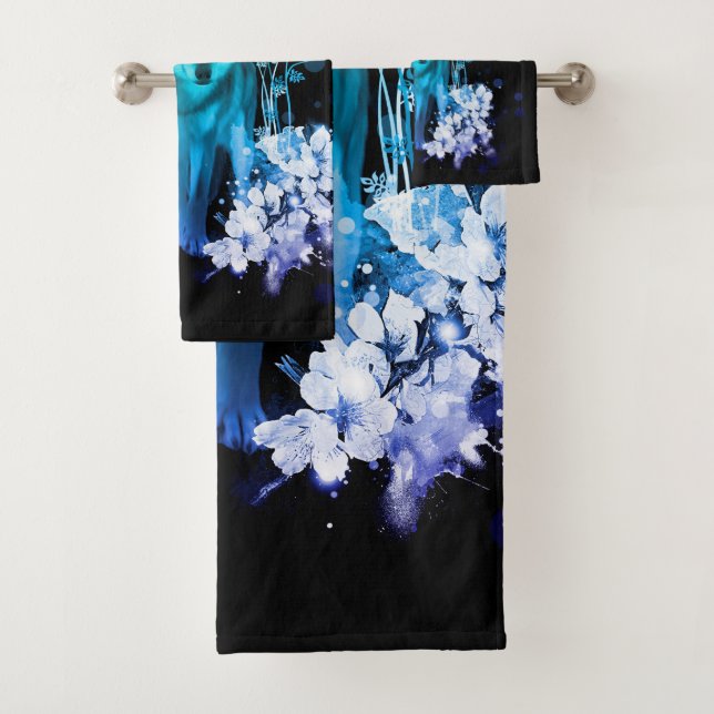 Fantastischer Wolf Badhandtuch Set (Insitu)