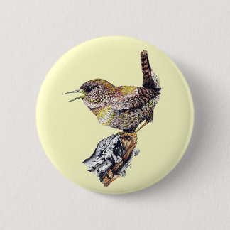 Fantastischer Zaunkönig-Knopf Button