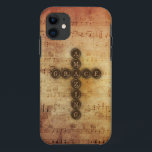 Fantastisches Anmut-Kreuz auf gealtertem Vintagem Case-Mate iPhone Hülle<br><div class="desc">Warme getragene und gealterte antike musikalische Kerbe mit christlichem Kreuz,  dass Zauber heraus fantastische Anmut in der Acrosticart Beschriftung setzte.  Traditionelle Hymne des Glaubens uns an die Liebe,  die Anmut,  die Treue und die Gnade des Gottes erinnernd. Religiöse Telefon- und Elektronikzusätze.</div>