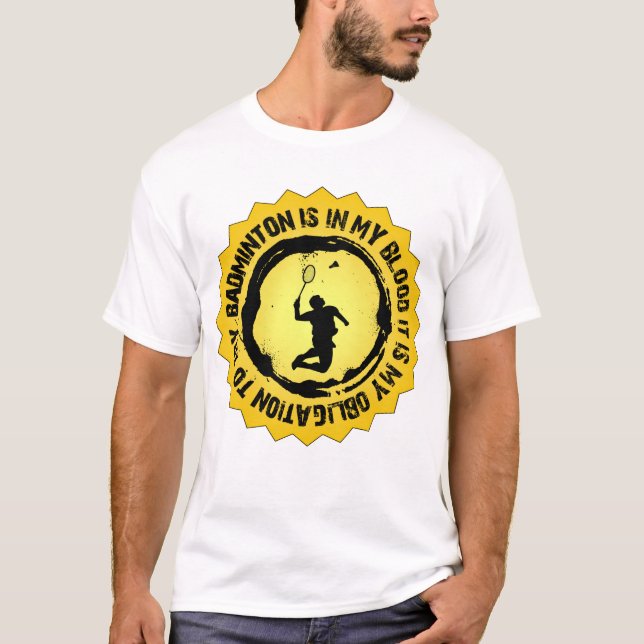 Fantastisches Badminton-Siegel T-Shirt (Vorderseite)
