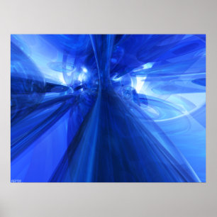 Fantastisches Blau Poster