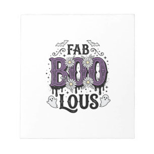 Fantastisches Boo Halloween Vintage Geist Shirt De Notizblock