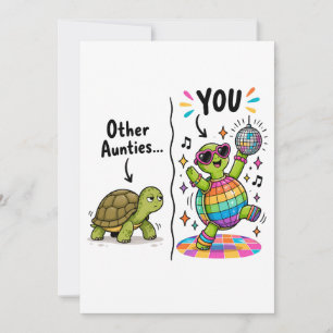Fantastisches Disco-Schildkröten-Geschenk Lustig Feiertagskarte