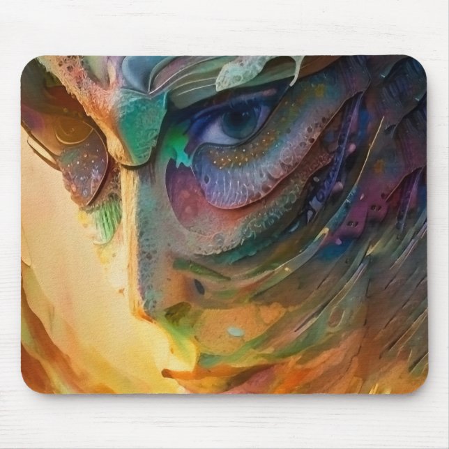 Fantastisches Frauenportrait Mousepad (Vorne)