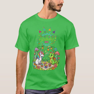 Fantastisches Geburtstags-Einhorn und Drache Magis T-Shirt