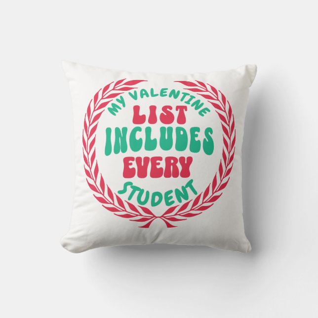 Fantastisches Geschenk für Lehrer am Valentinstag Kissen (Vorderseite)