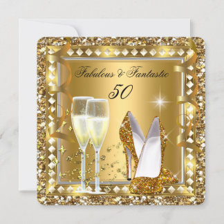 Fantastisches Gold Glam Silberner Geburtstag Einladung