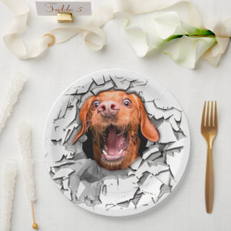 Fantastisches Hundegesicht Pappteller