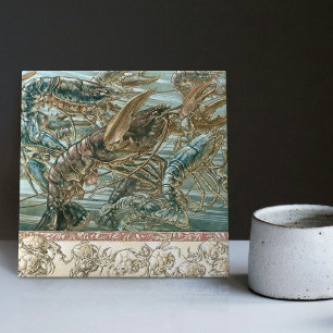 Fantastisches Kreatur verzaubernde Art Nouveau Sed Fliese