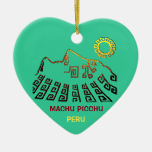 Fantastisches Machu Picchu Keramik Ornament