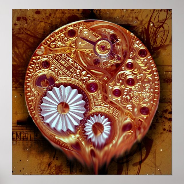 Fantastisches mechanisches Poster Nah (Vorne)