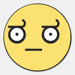 Fantastisches Missbilligungs-Gesicht Runder Aufkleber