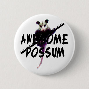 Fantastisches Opossum-Opossum Button