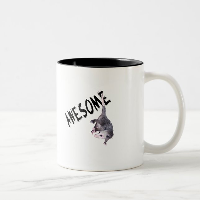 Fantastisches Opossum-Opossum Zweifarbige Tasse (Rechts)