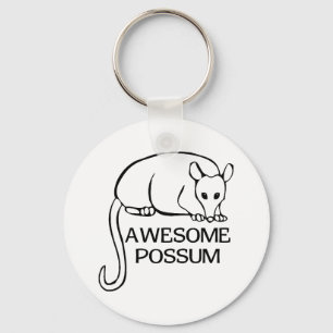 Fantastisches Opossum Schlüsselanhänger