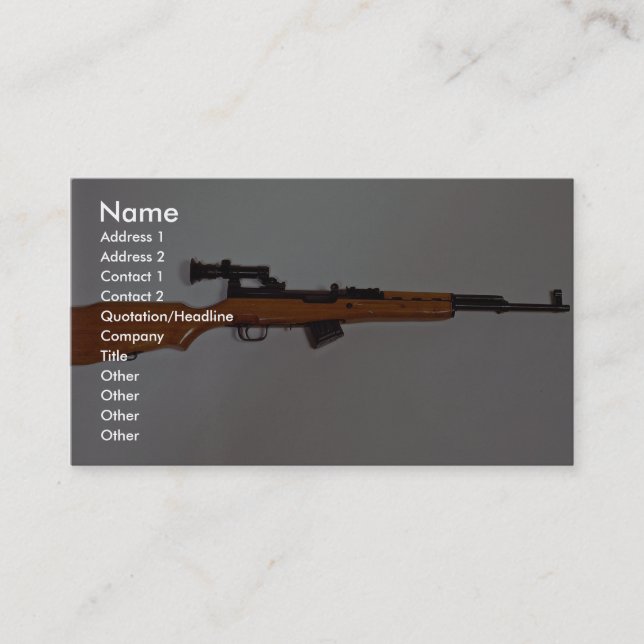 Fantastisches Ostblockgewehr Visitenkarte (Vorderseite)